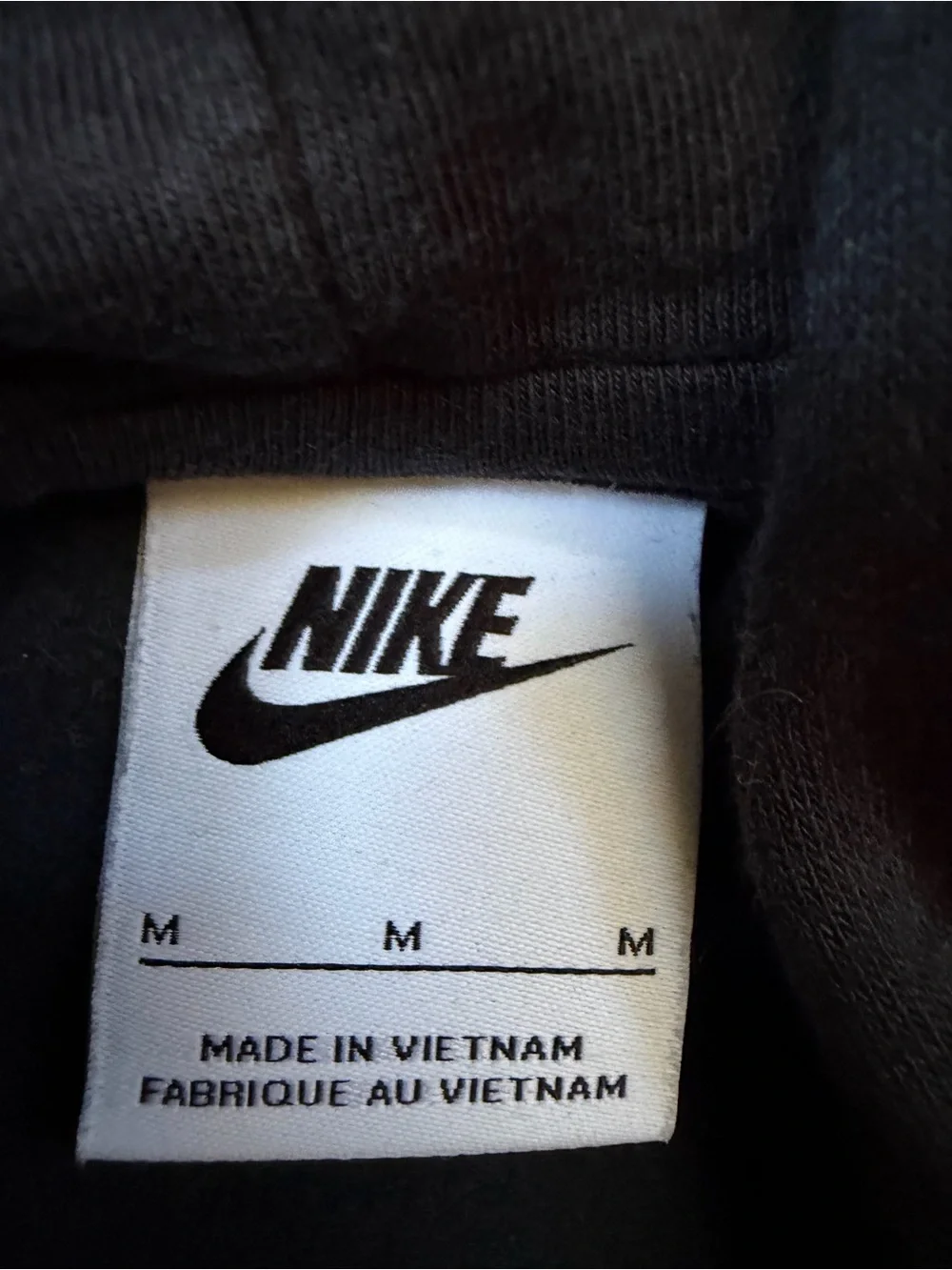 Nike Black Cropped Hoodie with White Floral Swoosh
